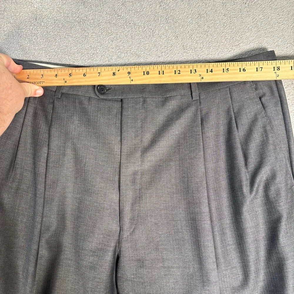 Hickey Freeman 2 Pc Suit Mens 42 Long Loro Piana Super 130's Wool‎ Madison Gray